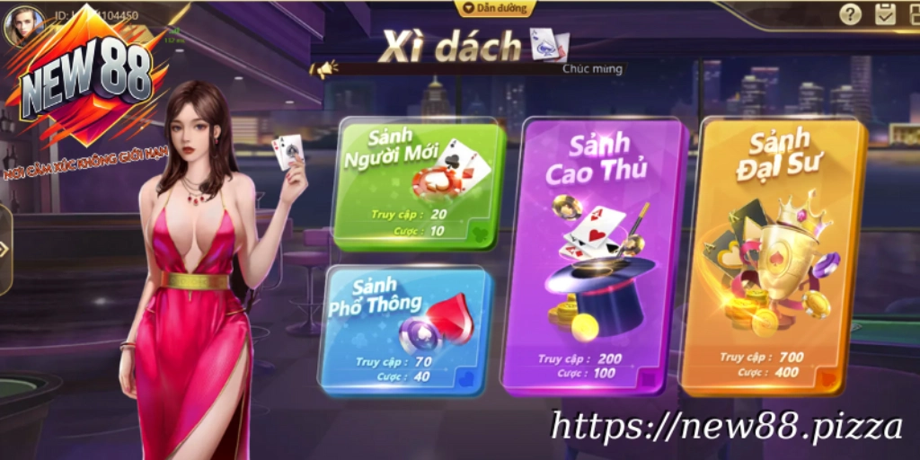 Huong dan tham gia choi game bai xi dach tai New88